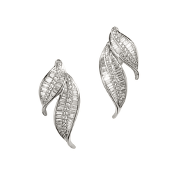 Boucles d'oreilles Clips en or blanc, platine et diamants - Castafiore