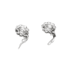 Boucles d'oreilles Clips en or blanc, platine et diamants - Castafiore
