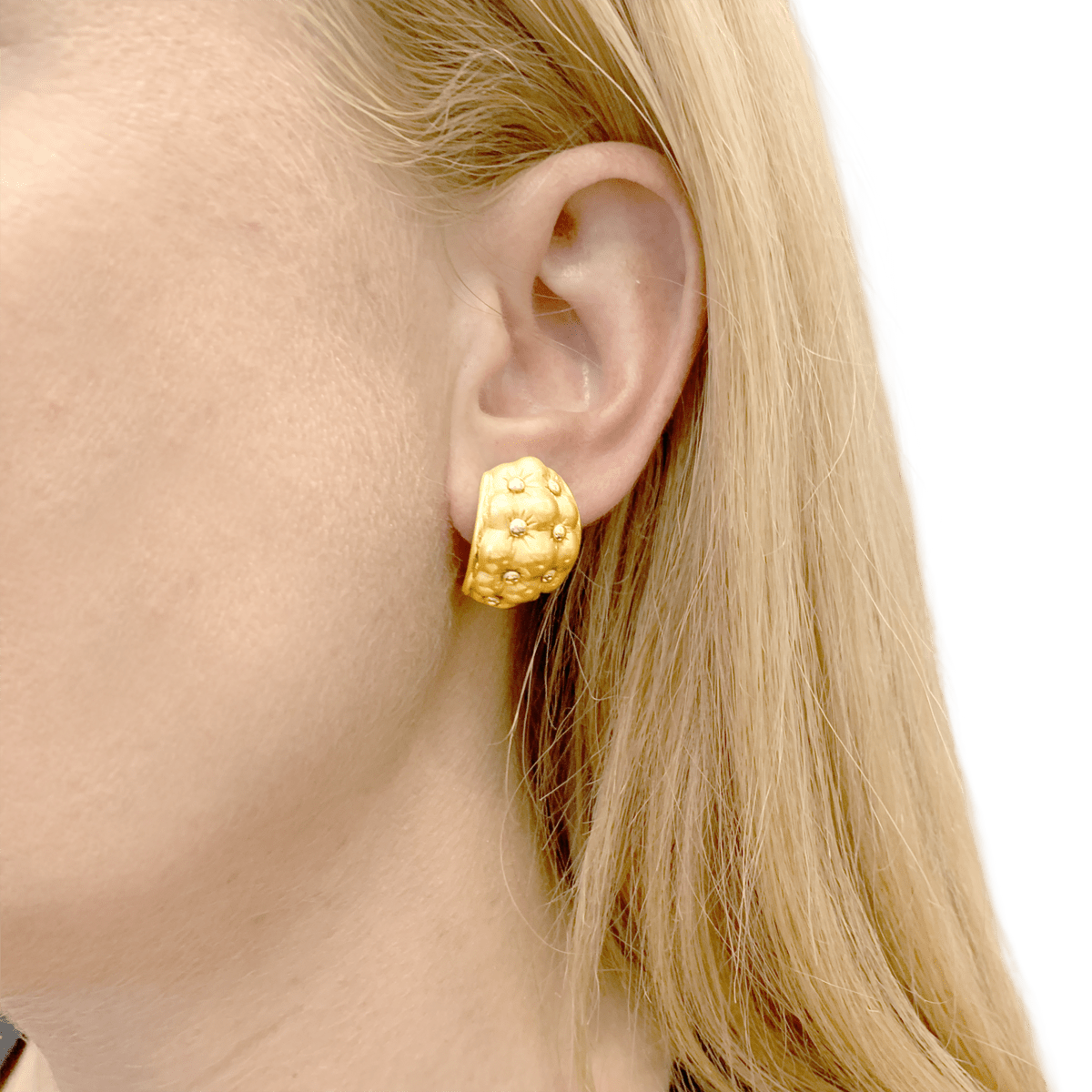 Boucles d'oreilles clips en or jaune - Castafiore