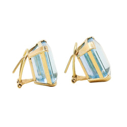 Boucles d'oreilles Clips en or jaune et aigues-marines - Castafiore