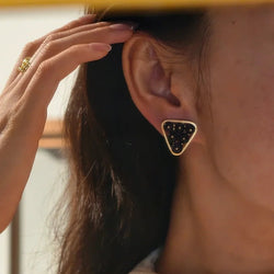 Boucles d'oreilles Clips en or jaune et améthystes - Castafiore