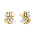 Boucles d'oreilles Clips en or jaune et blanc - Castafiore