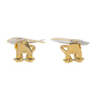 Boucles d'oreilles Clips en or jaune et blanc - Castafiore