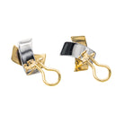 Boucles d'oreilles Clips en or jaune et blanc - Castafiore