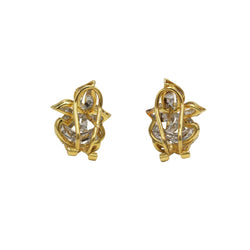 Boucles d'oreilles Clips en or jaune et diamants - Castafiore