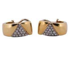 Boucles d'oreilles Clips en or jaune et diamants - Castafiore