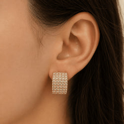 Boucles d'oreilles Clips en or jaune et diamants - Castafiore