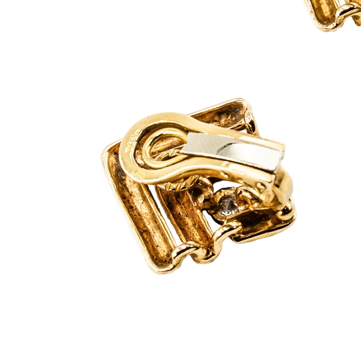 Boucles d'oreilles Clips en or jaune et diamants - Castafiore