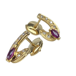 Boucles d'oreilles Clips en or jaune et diamants - Castafiore