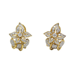 Boucles d'oreilles Clips en or jaune et diamants - Castafiore