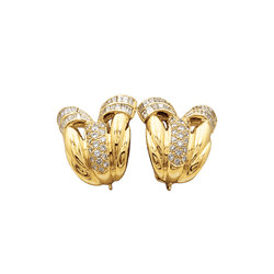 Boucles d'oreilles Clips en or jaune et diamants - Castafiore