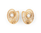 Boucles d'oreilles Clips en or jaune et diamants - Castafiore