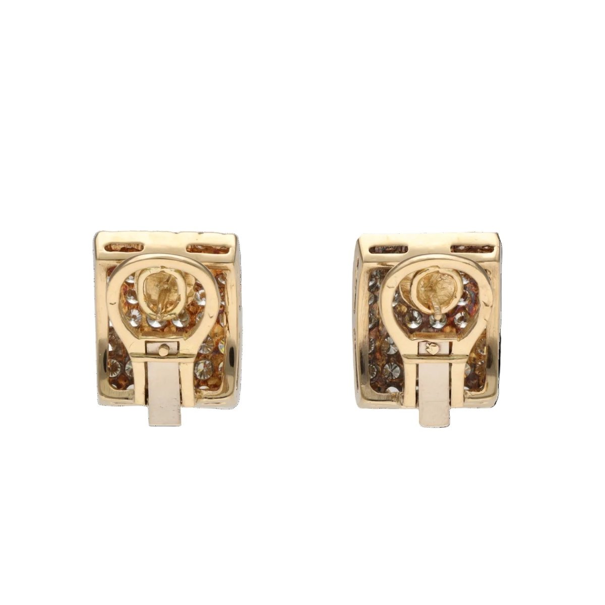 Boucles d'oreilles Clips en or jaune et diamants - Castafiore