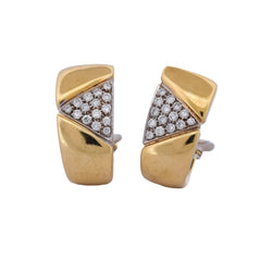 Boucles d'oreilles Clips en or jaune et diamants - Castafiore