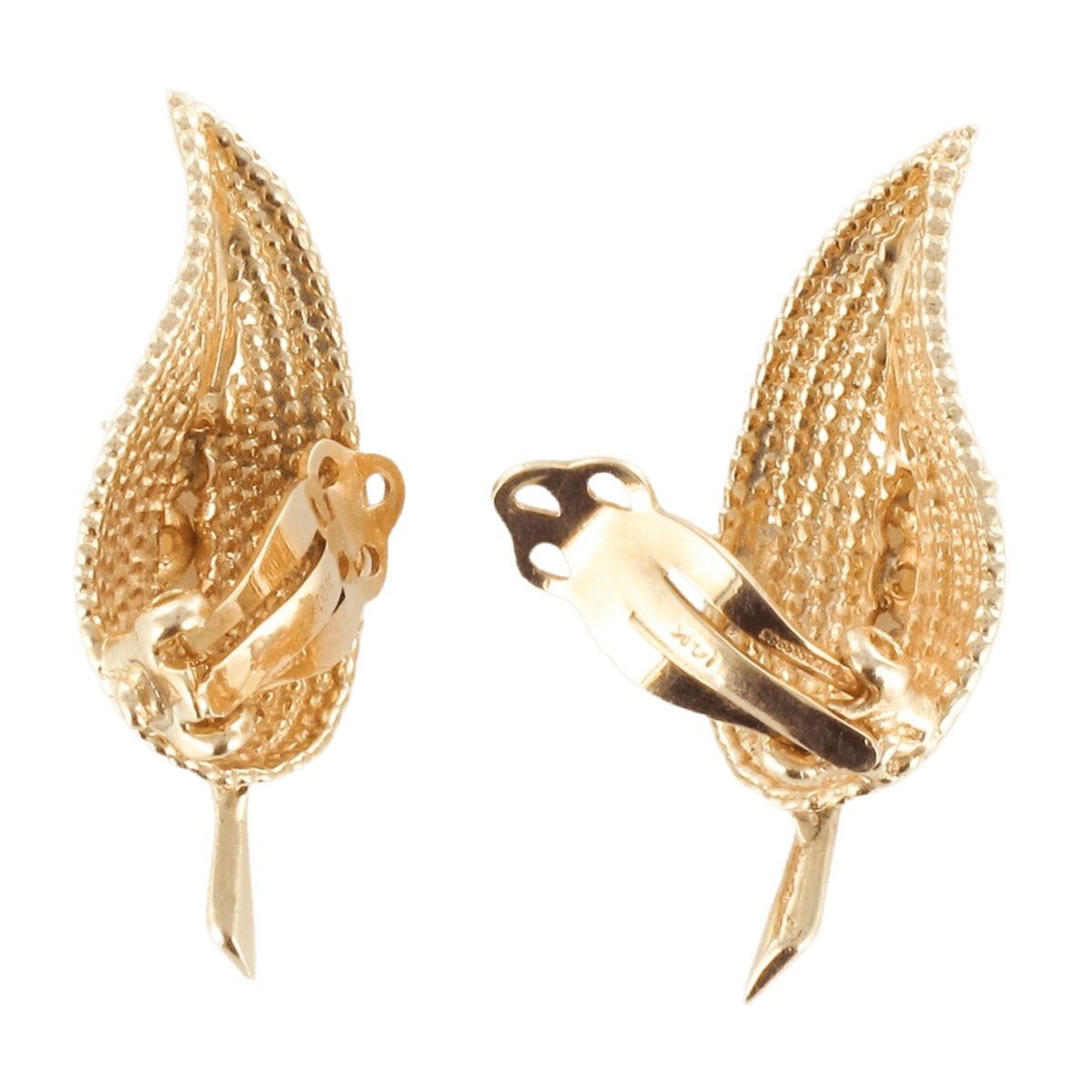 Boucles d'oreilles Clips en or jaune et perles - Castafiore