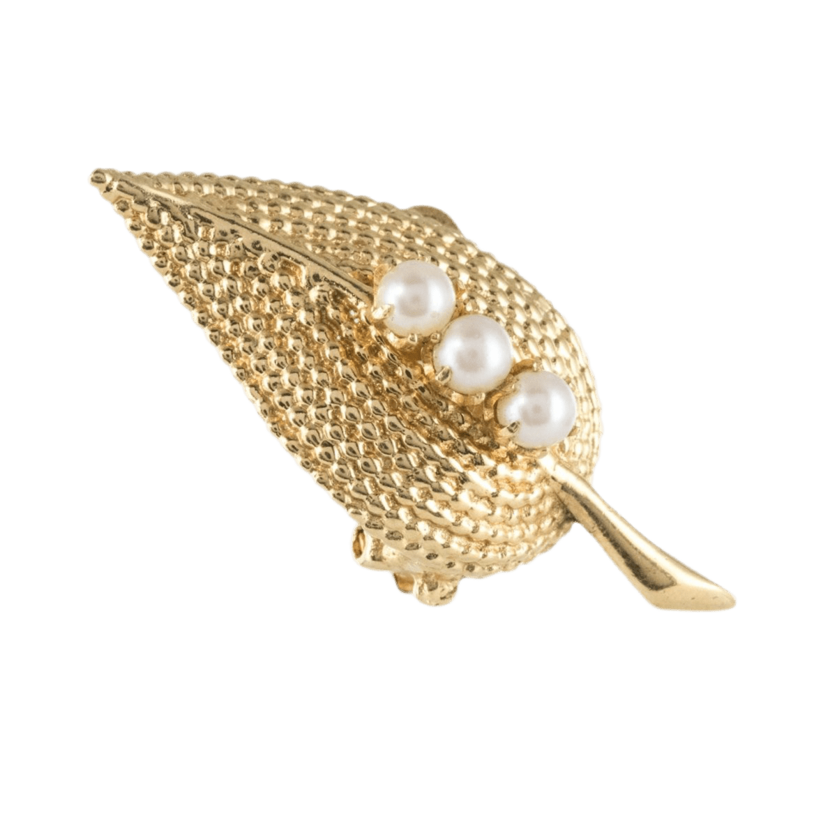 Boucles d'oreilles Clips en or jaune et perles - Castafiore