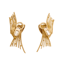 Boucles d'oreilles Clips en or jaune et perles - Castafiore