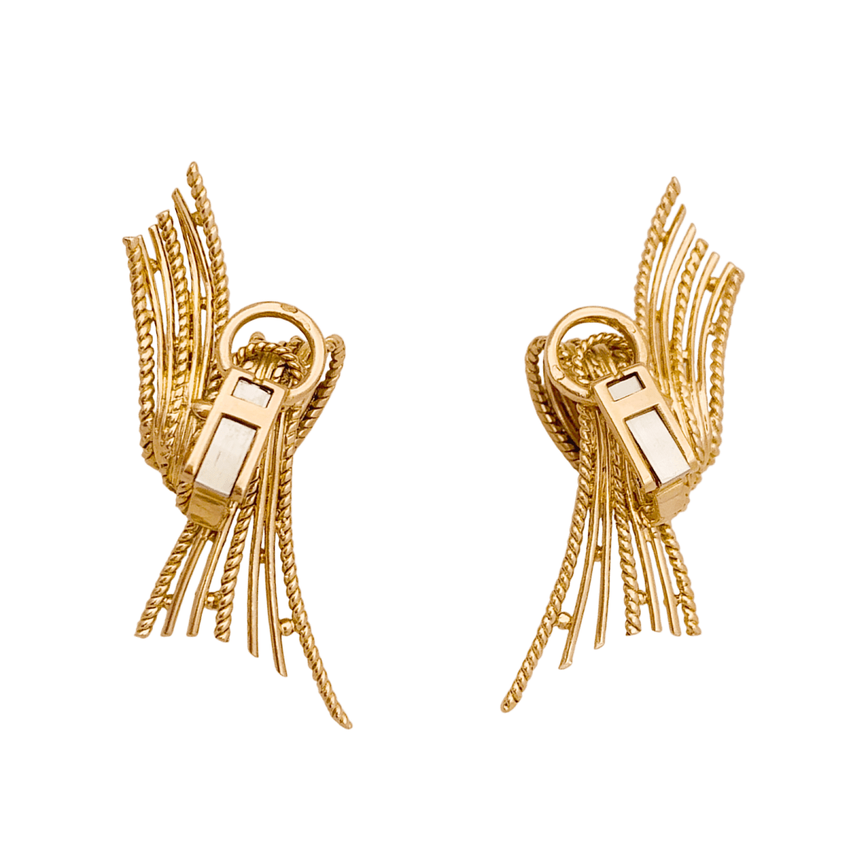 Boucles d'oreilles Clips en or jaune et perles - Castafiore