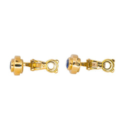 Boucles d'oreilles Clips en or jaune et saphir - Castafiore
