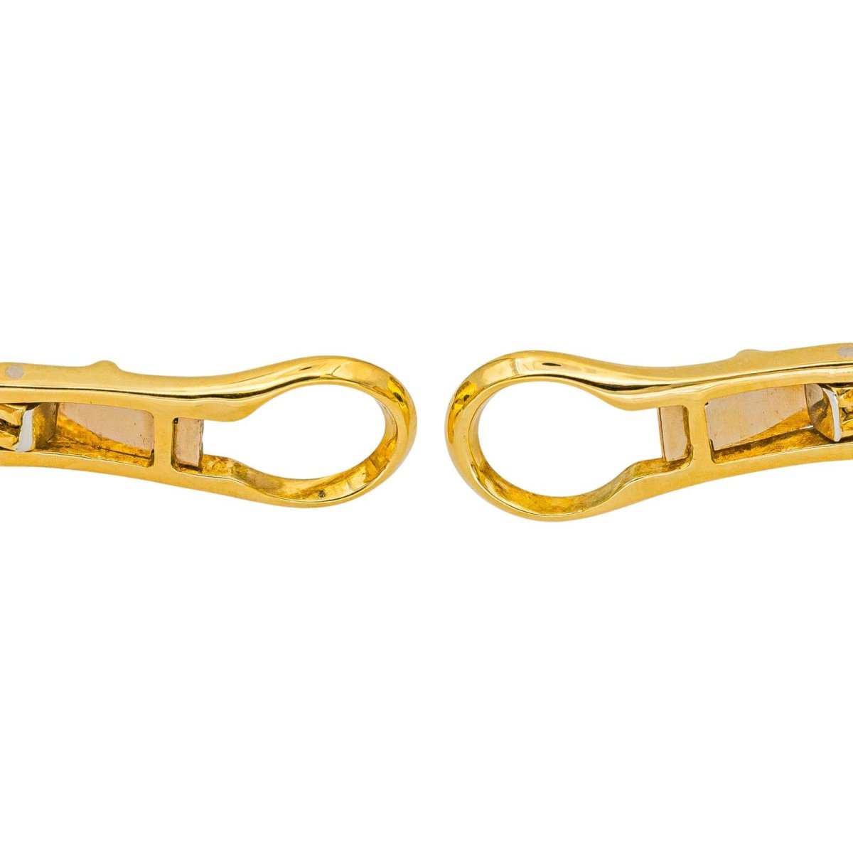 Boucles d'oreilles Clips en or jaune, or blanc et diamants - Castafiore