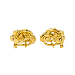 Boucles d'oreilles Clips en or jaune, perles et diamants - Castafiore