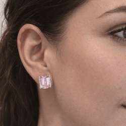 Boucles d'oreilles Clips en or jaune, pierres et diamants - Castafiore