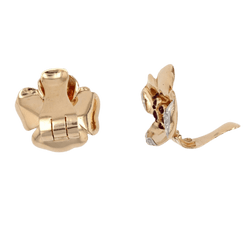 Boucles d'oreilles Clips en or jaune, rubis et diamants - Castafiore