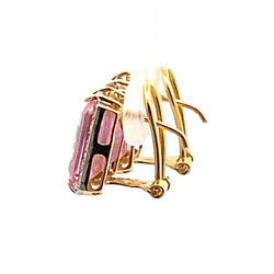 Boucles d'oreilles Clips en or rose et diamants - Castafiore