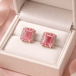Boucles d'oreilles Clips en or rose et diamants - Castafiore