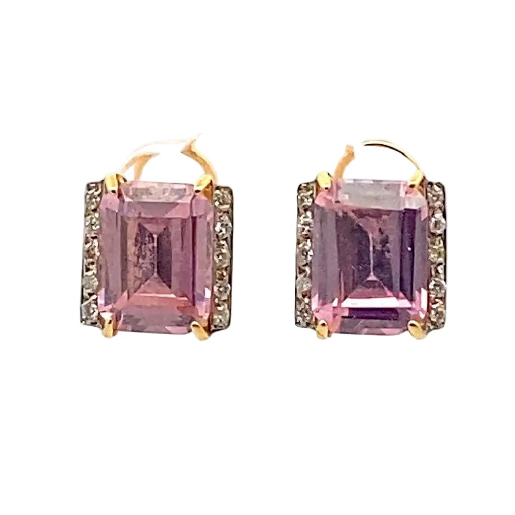 Boucles d'oreilles Clips en or rose et diamants - Castafiore
