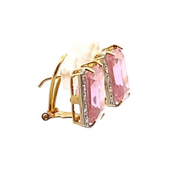 Boucles d'oreilles Clips en or rose et diamants - Castafiore