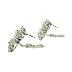 Boucles d'oreilles Clips en platine et diamants - Castafiore