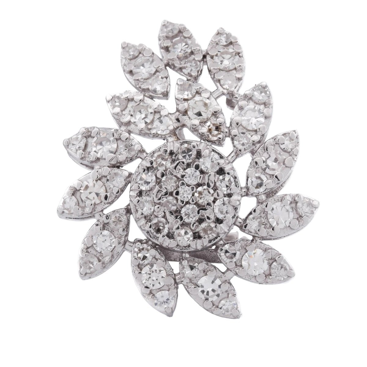 Boucles d'oreilles Clips en platine et diamants - Castafiore