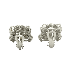 Boucles d'oreilles Clips en platine et diamants - Castafiore