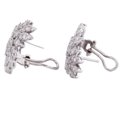 Boucles d'oreilles Clips en platine et diamants - Castafiore
