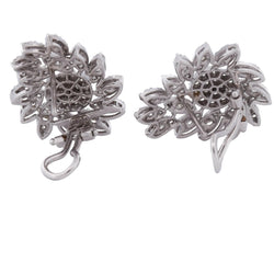 Boucles d'oreilles Clips en platine et diamants - Castafiore