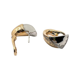 Boucles d'oreilles Clips GIORGIO VISCONTI en or blanc, or rose et diamants - Castafiore