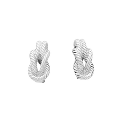 Boucles d'oreilles Clips HERMÈS "Audierne" en argent - Castafiore