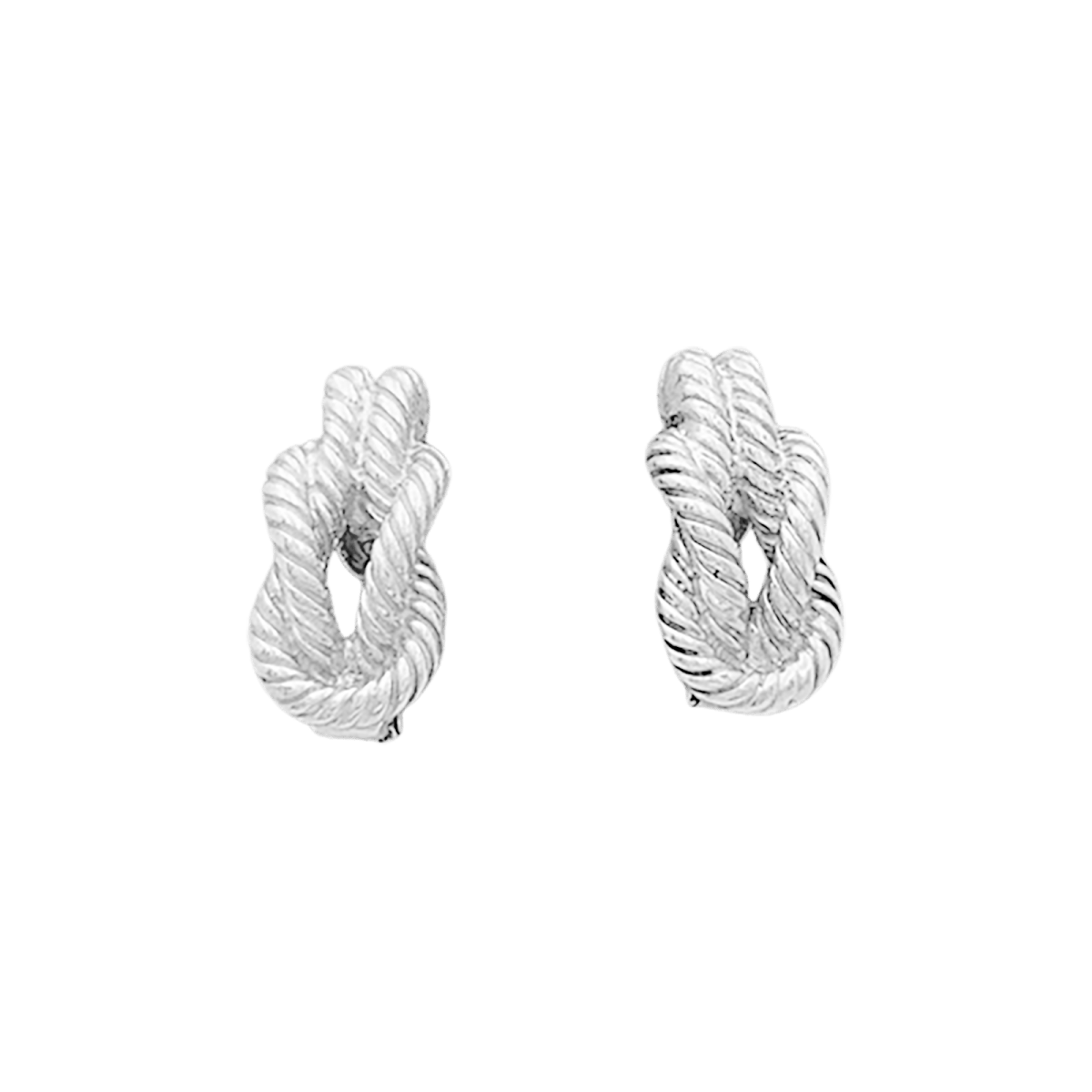 Boucles d'oreilles Clips HERMÈS "Audierne" en argent - Castafiore