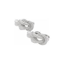 Boucles d'oreilles Clips HERMÈS "Audierne" en argent - Castafiore