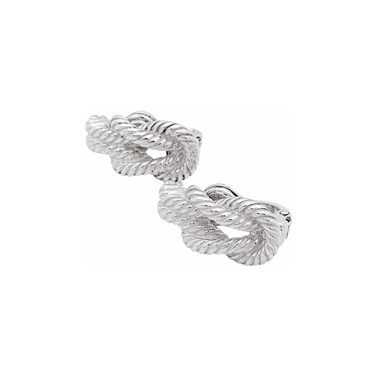 Boucles d'oreilles Clips HERMÈS "Audierne" en argent - Castafiore