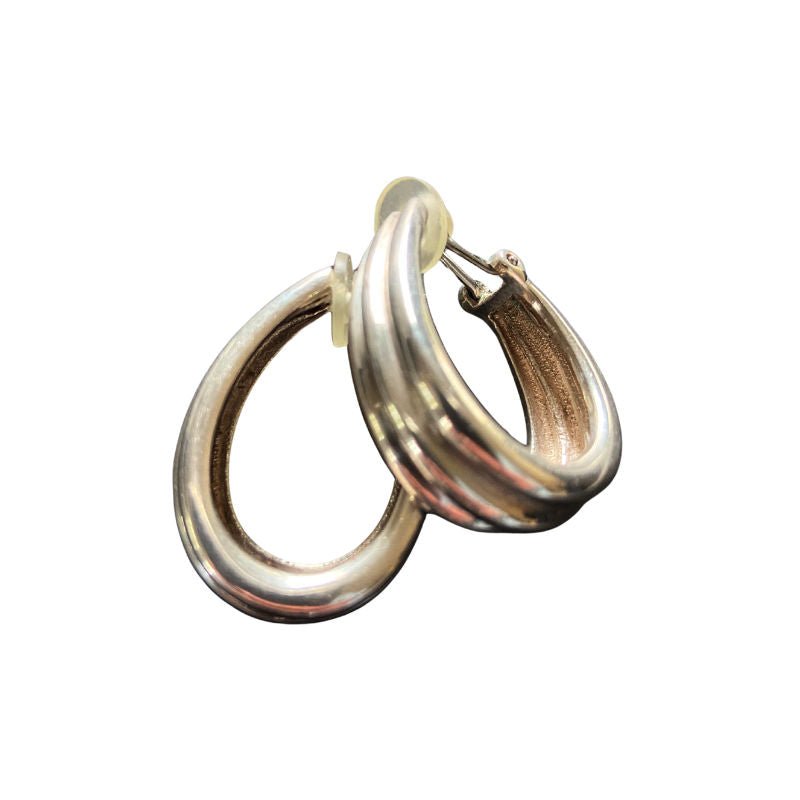 Boucles d'oreilles clips HERMÈS en argent - Castafiore