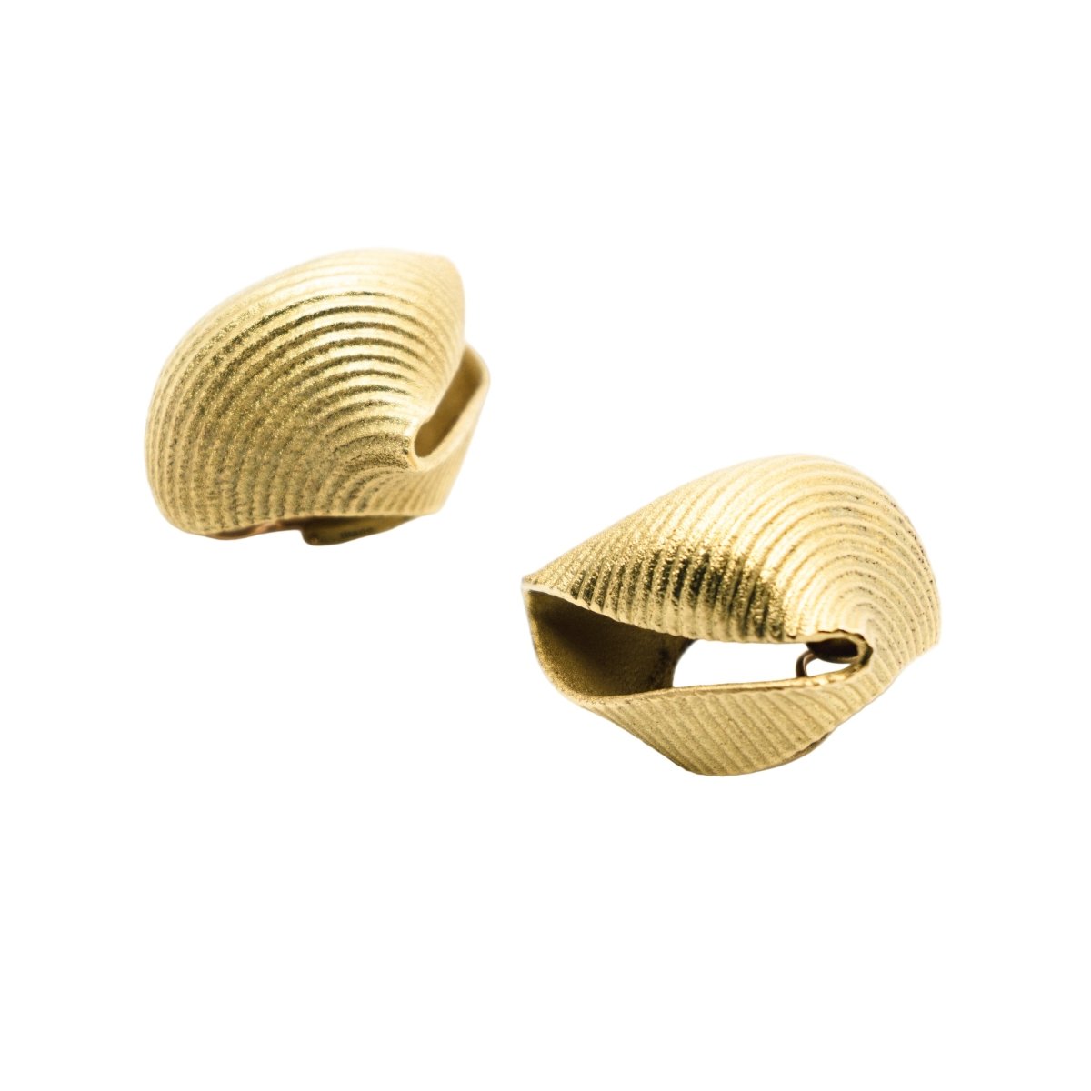 Boucles d'oreilles Clips JAR "Lumaconi" en aluminium et or jaune - Castafiore