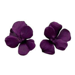 Boucles d'oreilles Clips JAR "Pansy" en or jaune et aluminium - Castafiore
