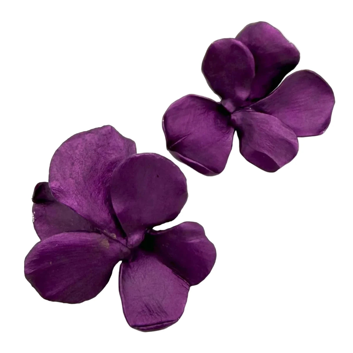 Boucles d'oreilles Clips JAR "Pansy" en or jaune et aluminium - Castafiore