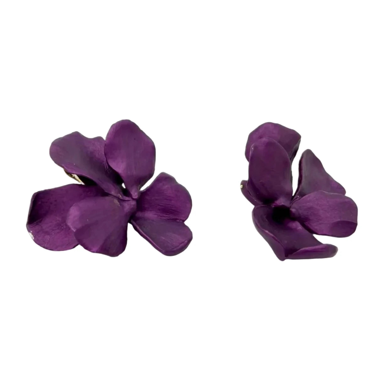Boucles d'oreilles Clips JAR "Pansy" en or jaune et aluminium - Castafiore