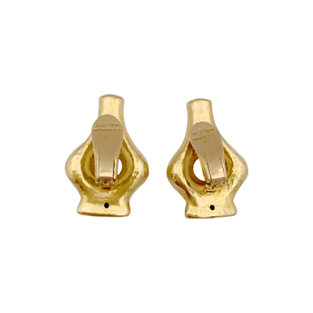 Boucles d'oreilles Clips LALAOUNIS "Mesopotamia" en or jaune - Castafiore