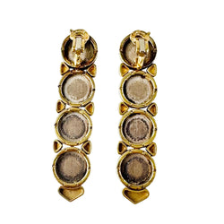 Boucles d'oreilles Clips MARINA B "Soleil" en or jaune et argent - Castafiore