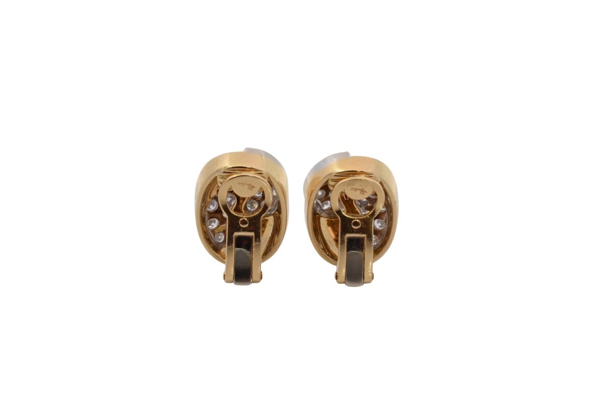 Boucles d'oreilles Clips POMELLATO en or jaune et diamants - Castafiore