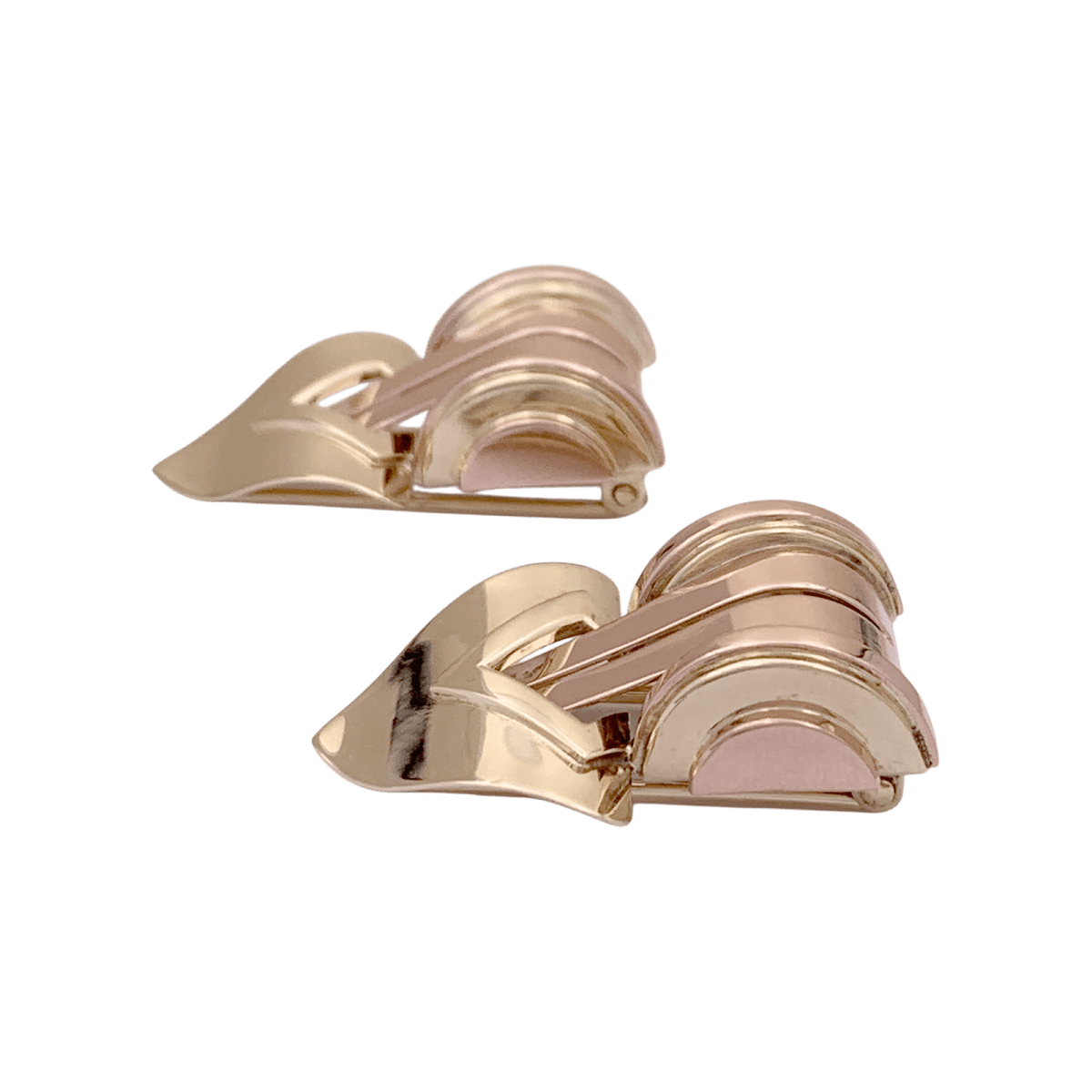 Boucles d'oreilles Clips TIFFANY & CO. en or jaune et or rose - Castafiore